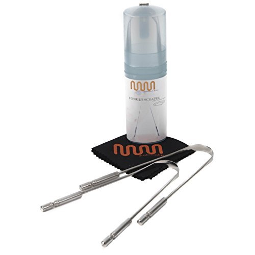 MasterMedi Set of 2 Tongue Cleaner Tongue Scraper Surgical Grade
