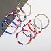 ecozran Patriotic USA Bracelets,Red White and Blue Handmade Jewelry, 4th of July Outfit, USA Patriotic Stackable Rainbow Beaded Stretch Bracelets，Elastic Layering Friendship Jewelry (4th of july-4)