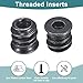 uxcell 100Pcs Threaded Inserts, M4-0.7x9 Zinc Plated Carbon Steel Hex Socket Drive Screw-in Nut Threaded Inserts for Wood Working Tools and Accessories