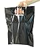 Ubags 100 Merchandise Bags 12x15 Black, Die Cut Handles, No Gusset, Strong, Durable, and Tear Resistant Bags Perfect for Retail, Boutiques or Events