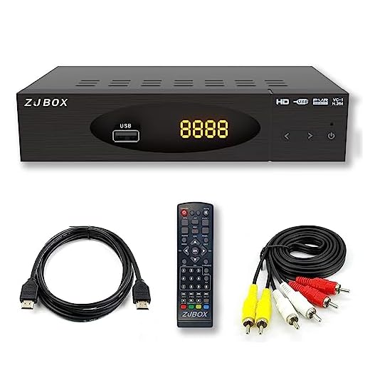 ZJBOX Digital Converter Box for tv, 1080P tv Tuner Box with hdmi Output, ATSC TV Digital Tuner, TV Recording&Playback, USB Media Player, Timer Setting Function Set-top Box Digital Channels Free