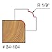 Freud Radius Rounding Over Bit with Perma-Shield Coating and Quadra-Cut Design for Flawless Finish - 2 Cutters, 1/4