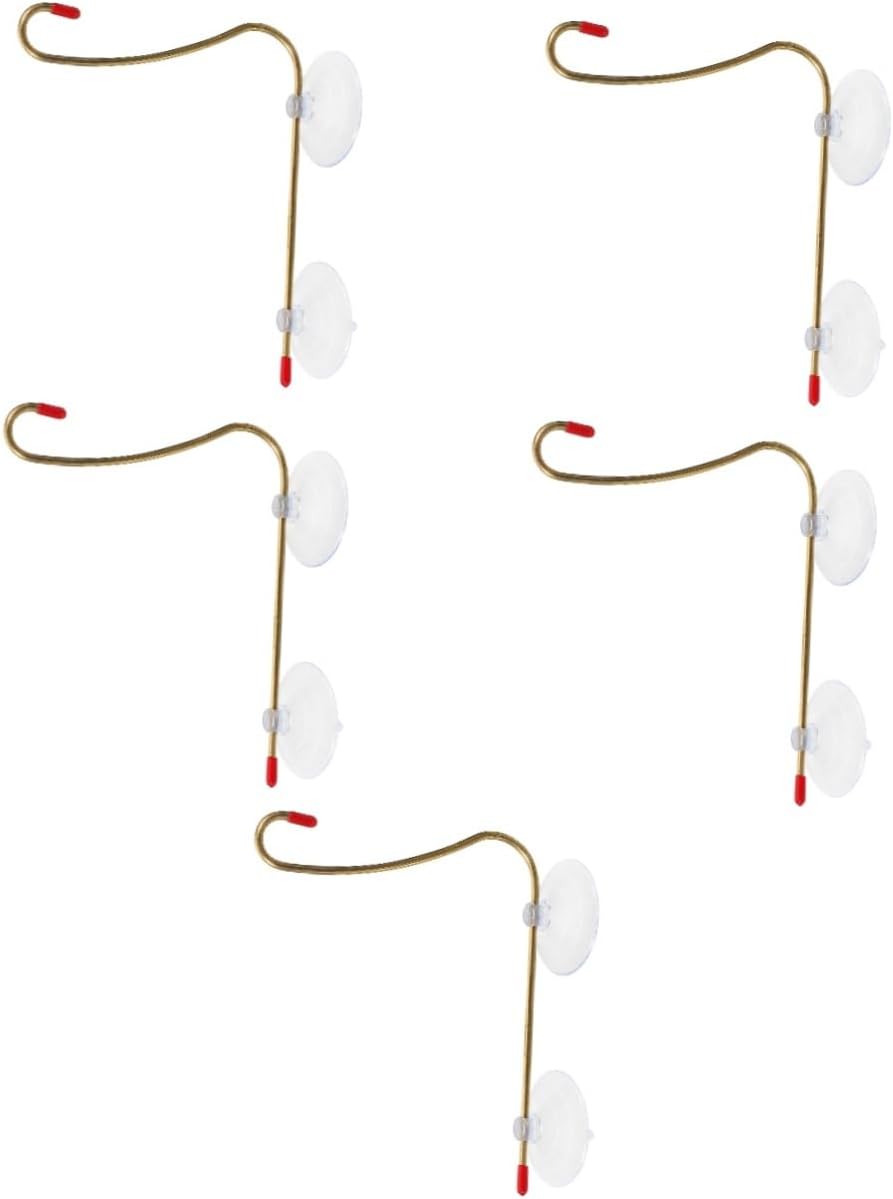 balacoo 5pcs Hanging Bracket Hook for Hummingbird Feeders Window Mount Cup Easy Installation for Outdoor Bird Feeding Decorative Plant Hanger
