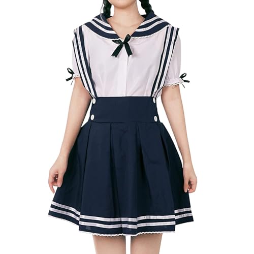CoolChange Cosplay Uniforme Scolaire Japonais | Costume d'écolière | Couleur: Bleu | Taille: M