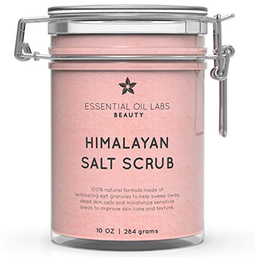 Softening Himalayan Salt Scrub – 100% Natural to Exfoliate and Moisturize All Skin Types– 10 OZ