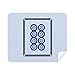 Mahjong Circle Dots 8 Tile Pattern Cleaning Cloth Screen Cleaner 2pcs Suede Fabric