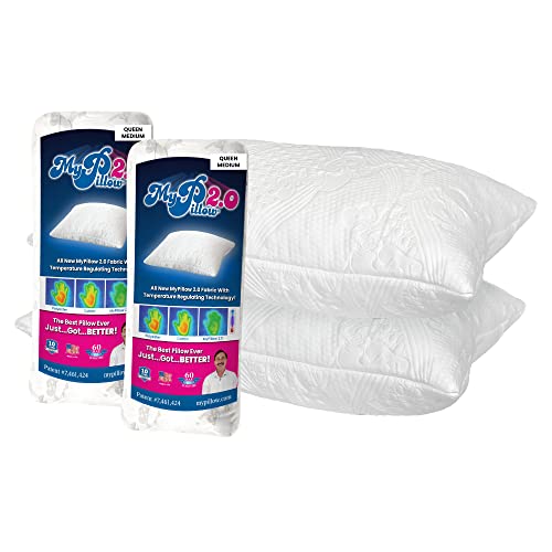 Mypillow 2.0 Cooling Bed Pillow, 2-Pack Queen Medium #TOP28
