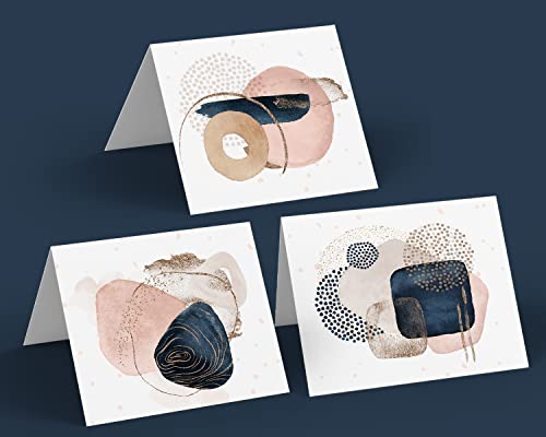 Image of Paper Clever Party Abstract Watercolor Thank You Cards with Envelopes for All Occasions, Wedding, Graduation, Everyday Essentials, Simple Multi Note Set Folded, 20 Pack