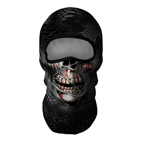 Image of Skull Full ski Mask, 3D Balaclava, UV Sun Protection,Motorcycle /Ski /Scarf /Cycling /Fishing for Men