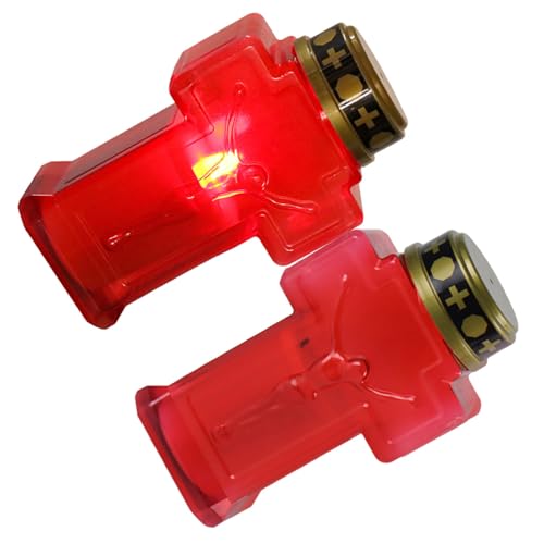 Velas LED en cruz sin llama de plástico resistente para obsequios religiosos