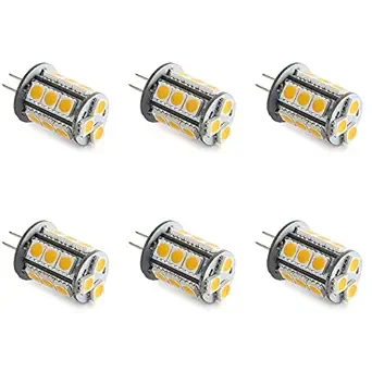 Makergroup T3 G4 Bi-pin LED Light Bulb 12VAC/DC Low Voltage 3Watt Daylight White 6000K for Outdoor Landscape Lighting Path Lights, Deck Lights, Step lights,Paver lights 6-Pack