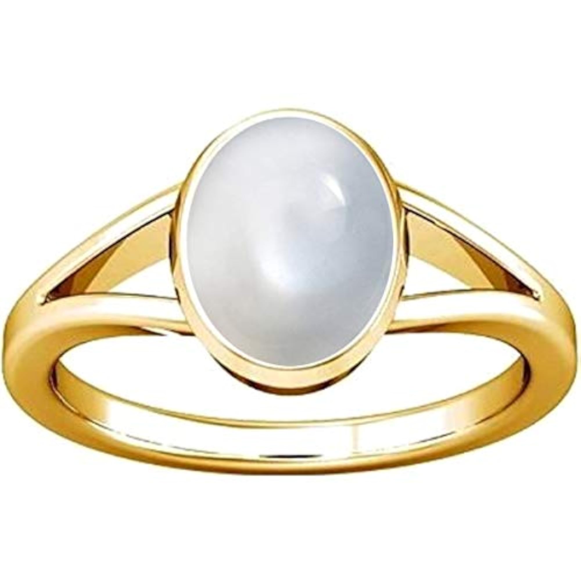 7.25-7.50 Ratti Moonstone Gemstone Panchdhatu Ring
