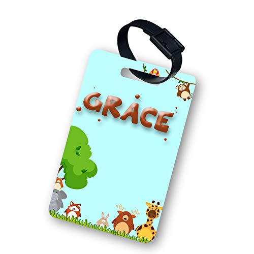 Image of Personalized Luggage Tag with Name & Photo - Unisex (Animals) | Custom Luggage Tag