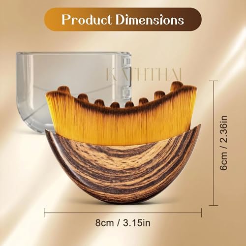 Image of Kaththai Lymphatic Contour Face Brush for Sculpting & Drainage - Facial Massager for Jawline, Chin & Neck - Reduces Puffiness, Promotes Detox & Lift - Soft Bristles, Improves Skin Glow, Includes Travel Case