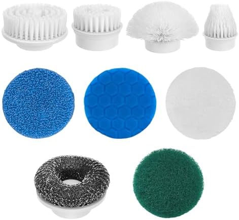9-in-1 Electric Spin Scrubber Replaceable Brush Heads Set, Universal Scrub Brush Heads for All Brands, Shower Scrubber, Cleaning Brush for Bathroom Floor Tile