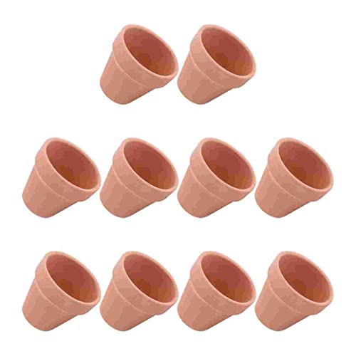 YUANstore 10 macetas pequeñas de cerámica de 5,5 x 5 cm, macetas de cerámica para macetas suculentas, ideales para plantas Cover