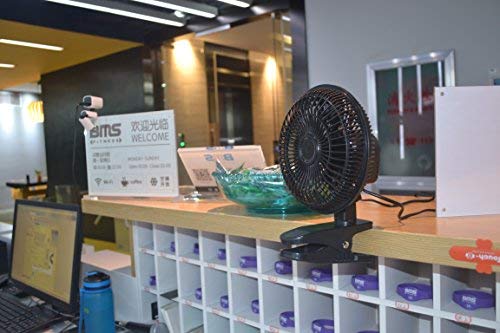 Tn Tonny Clip-On Fan, Ac 110V 6 Inch Adjustable Clip Table Fan With 2 Speeds Wind, Personal Cooling Fan With 6 Foot Cord And Plastic Safety Grill, Black #TOP7