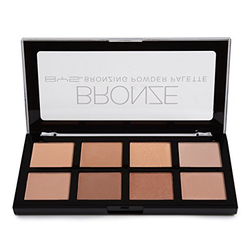 Bys Bronzing Powder Palette - 8 Color Shades - Bronze, Contour, Sculpt, Highlight Makeup Set, Matte & Shimmer Finish #TOP1