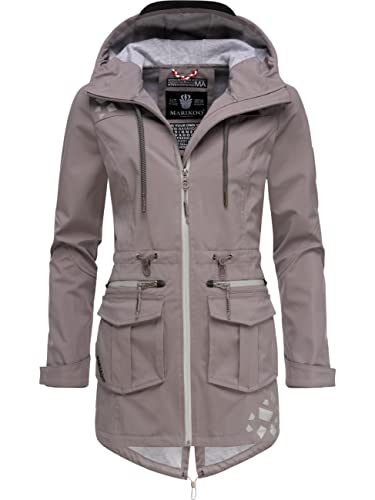 MARIKOO Damen Softshellmantel Softshelljacke Outdoorjacke Übergangsjacke...