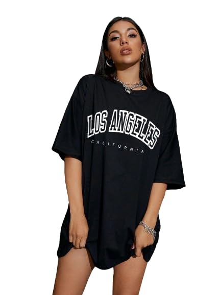 Oversized Tshirt for Womens Down Shoulder Loose fit t-Shirt Women Baggy Style Oversize Stylish Tshirt