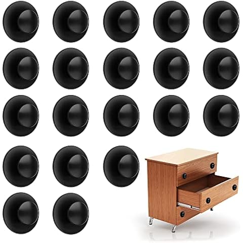 Pomos de cajón autoadhesivos sin taladrar en color negro mate Cover