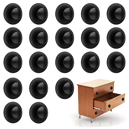 20 manopole autoadesive per cassetti, senza foratura, per armadietti e cassetti, colore nero opaco, per cassetti, armadietti, armadi, cucine, armadietti, armadi, armadietti, ecc