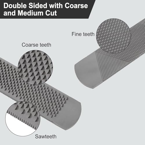 Image of Yosoo Health Gear Horseshoe Trimming Tool 8 Inch Hoof Rasp, Solid Carbon Steel Horseshoe File with Rubber Handle, Double Sided Hoof Rasp Farrier File Tool for Horse Goat Cow Donkey