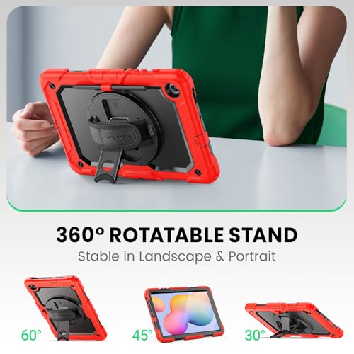 Image of SEYMAC Case for Samsung Galaxy Tab S6 Lite 10.4'' 2024-2020, Red
