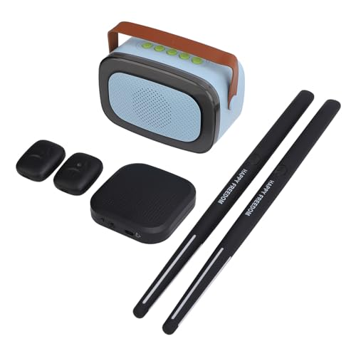 Batería de Aire Eléctrica, Batería Electrónica de Batería Virtual Profesional Portátil con Detección de Movimiento 3D para Adultos, Niños y Principiantes (BLACK)