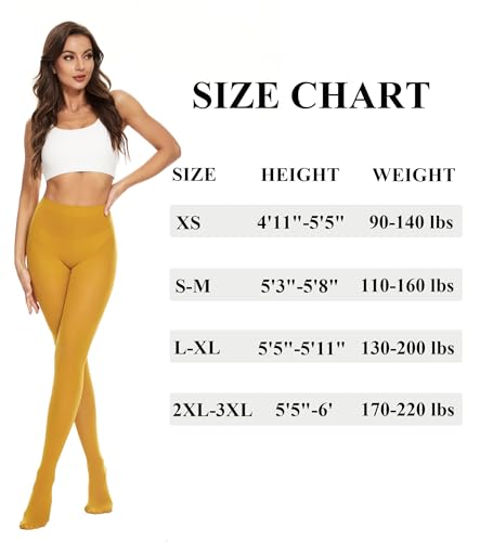 Image of DUCMODA Womens 80 Denier Opaque Tights, Women's Soft Solid Color Footed Pantyhose, High Waist Stocking with 30+ Colors