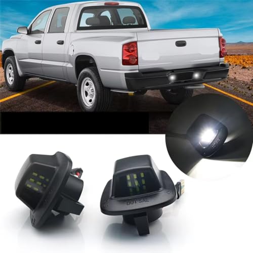 Luz de matrícula vehículo compatible con Dodge Dakota 1997 2005 2011 iluminación trasera 2