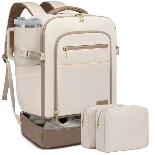 LOVEVOOK Handgepäck Reiserucksack mit separatem Schuhfach, 40L Rucksack Damen Groß mit Nass- und Trockenfach, Travel Backpack Kofferrucksack Carry On Luggage für Trip Reise