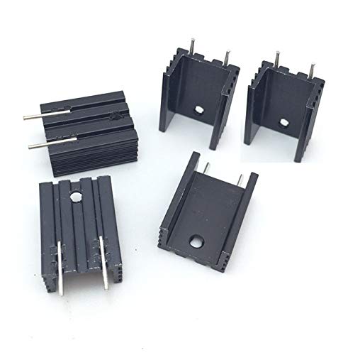 CentIoT - 5PCS TO-220 20*15*10MM Aluminium Heatsink - suitable for IGBT Transistors MOSFET Triod IC (Black Anodised with Pin) (B07H2G55SS) Amazon Price History, Amazon Price Tracker