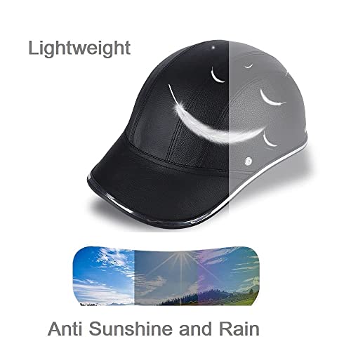 Bicycle Helmet Bike Cycling Helmets For Women And Men 9 Colors Adjustable Strap Adult Helmet (Universal Size, Pu Baseball Cap Helmet) (Silver) #TOP6