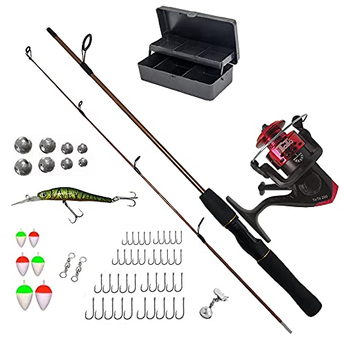 Kit De Pesca Vara 1,20m c/Molinete + Acessórios e Estojo