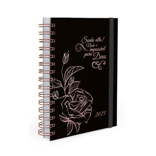 Agenda Planner Diária 2025 Line Flower Sonhe Alto