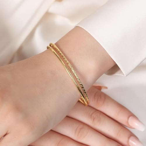 925 Silver Double Circular Bracelet with Stamp