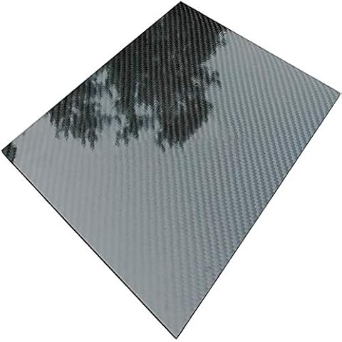 BAIWANLIN 3K Kohlefaser Platte Karbon Carbonfaserplatten Laminatplatte Schwarz Hoher Härte Twill glänzend für Drohnenrahmen Dicke:3mm,100mm*350mm Cover