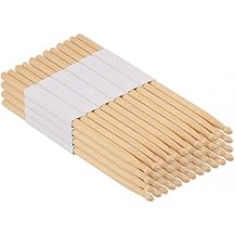 24 Pairs 5A Maple Wood Tip Drumstick, 16 inch Natural Drum sticks, Wooden Drum Sticks for Beginners and Adults