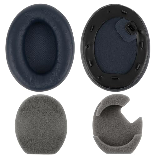 Geekria Almohadillas de Repuesto de Piel de Oveja para Auriculares Sony WH-1000XM4 (WH1000XM4), Almohadillas para Orejas, Piezas de Reparación (Azul) miniatura 3