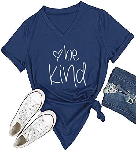 DANVOUYWomens T Shirt Casual Cotton Short Sleeve V-Neck Graphic T-Shirt Tops Tees