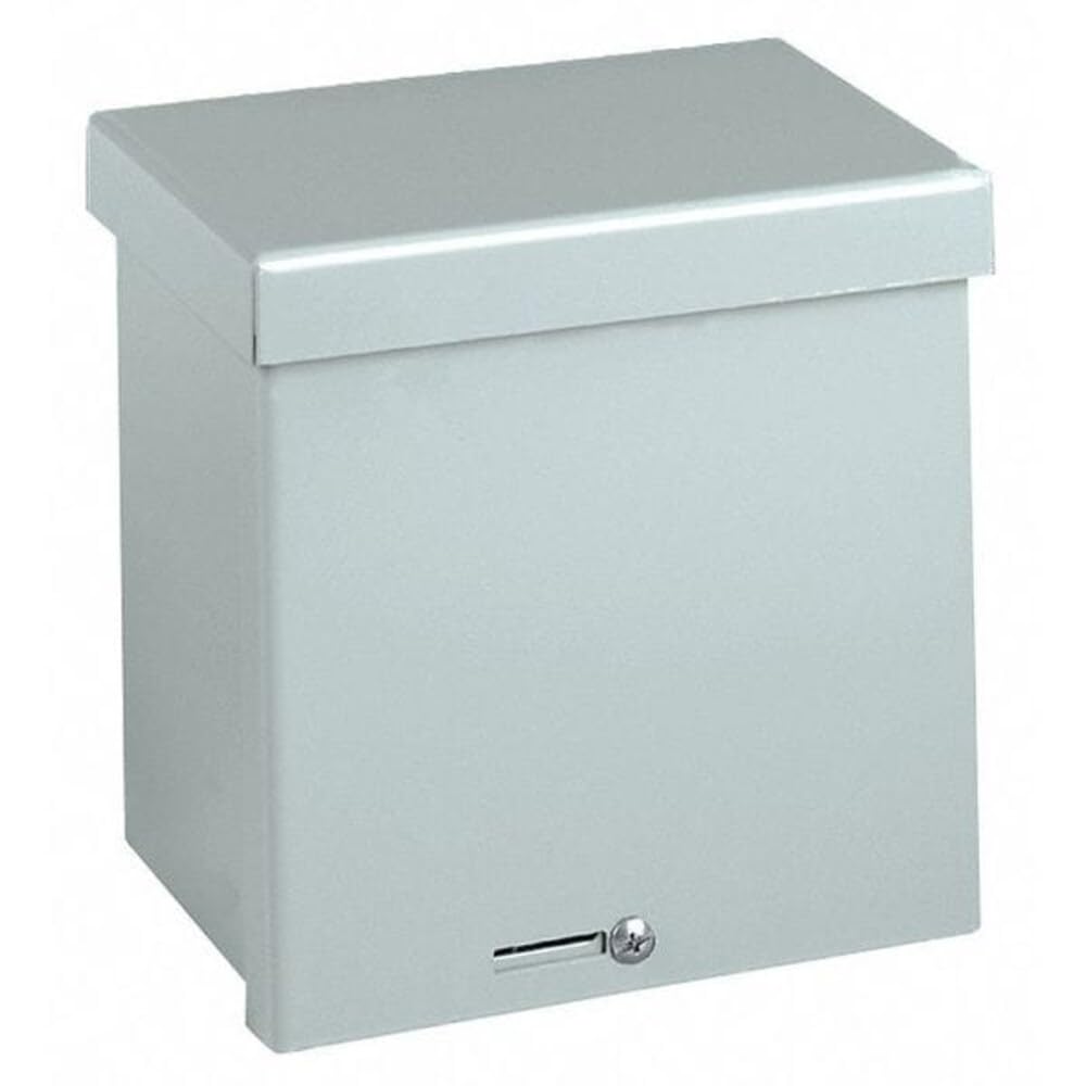 Wiegmann RSC242408 RSC-Series NEMA 1/3R Wall-Mount Enclosure with Lift-Off Screw Cover and Knockouts, Carbon Steel, 24" x 24" x 8"