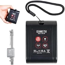 cametv Mini V Mount Battery 99Wh 6875mAh 15A Draw Rechargeable V-Mount with 2 D-TAP & 1 USB for Blackmagic BMPCC 4k/6K Pro/Sony FX6/Red Komodo/Canon C70/Z cam E2,Video Lights,Monitors