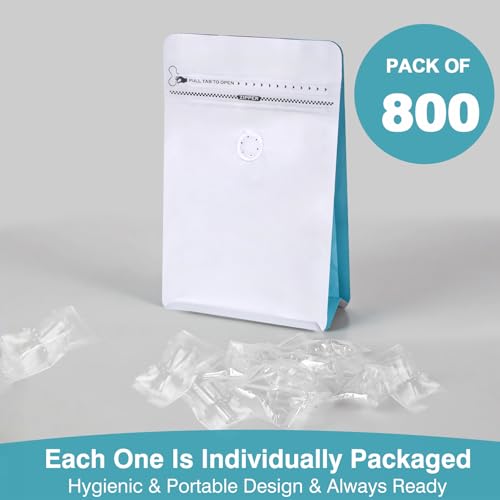 Image of Breathalyzer Mouthpieces (800-Pack) Compatible with S75,S80 Alcohol Breathalyzer Tester, Personal Breathalyzer Mouthpieces with Individually-Wrapped Fit for Breath Alcohol Testers Trace,Element,Scout