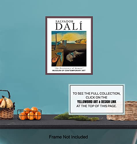 Salvador Dali Clock Wall Art & Decor - Gallery Wall Art - Salvador Dali Prints - Surrealism Wall Art - Museum Poster - The Persistence Of Memory - Aesthetic Room Decor #TOP6