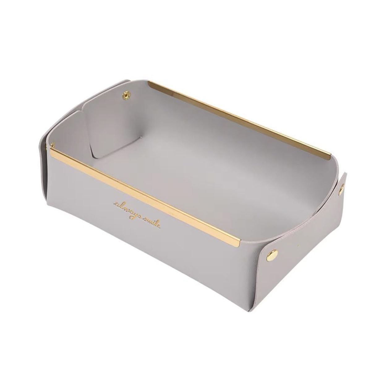 RuikgValet Tray - Small & Compact Catchall Tray | Elegant Desk and Bedside Organizer,Home Entryway Organizer,Key Valet Tray for Home and Travel (grey)