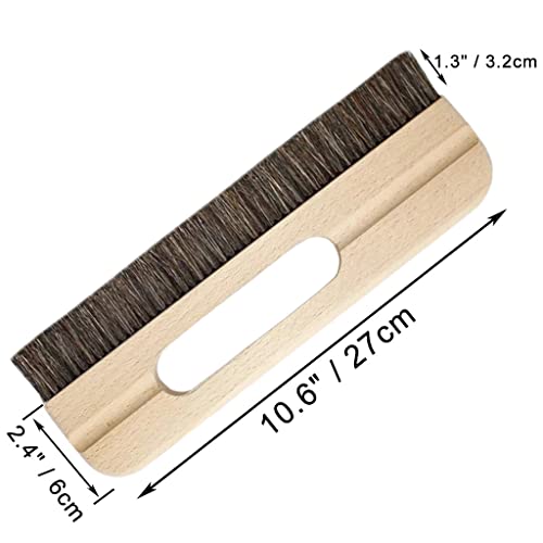 Sinyiol 1 Piece Large Wallpaper Brush, 10.6" Thick Horse Hair Wallpaper Smoothing Brush Paste Brush Wallpaper Smoothing Tool With Wooden Handle #TOP1