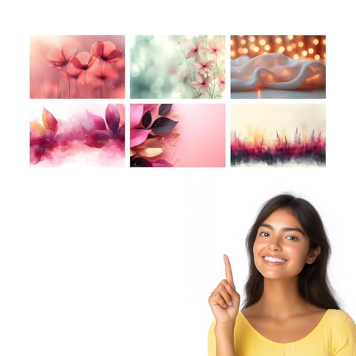 Image of SiddArtify Floral Wall Art Prints Set - Botanical Flower Poster Decor for Living Room Bedroom Office - 12x18 inch Sticker Pack of 6
