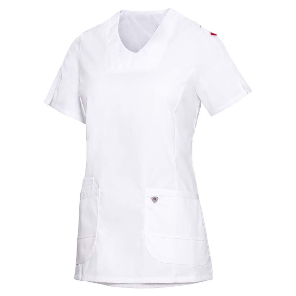BP 1762-684-0021-XSn Super Light Fabric Cover Tunic for Women, 49% Cotton, 49% Polyester, 2% Elastolefin, White, XSn Size