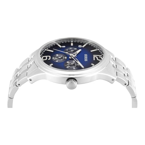 Image of Guess Round 45mm Blue Dial Analog Men Watch - U0252G2M